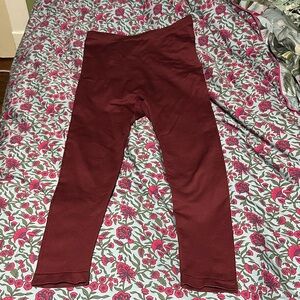 Shapermint Rich Wine / Burgundy  High-Waisted Leggings Lk New